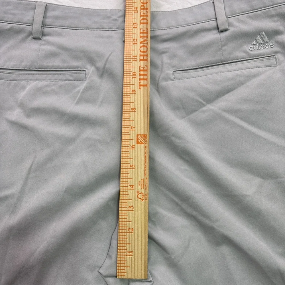Adidas Pants Men 38x32  gray  Straight Golf Flat Front  Climacool PERFORMANCE